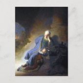Rembrandt Jeremiah Lamenting over de vernietiging Briefkaart (Voorkant)