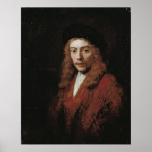 Rembrandt - Jong Man, misschien de zoon van kunste Poster
