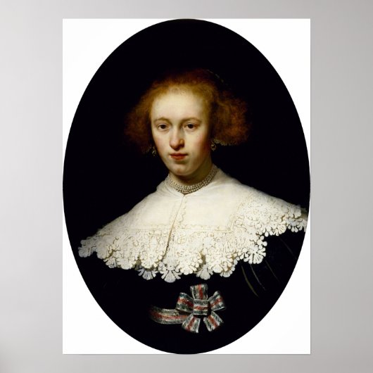 Rembrandt - Jonge vrouw Poster (Voorkant)