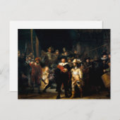 Rembrandt la carte postale de montre de nuit (Devant / Derrière)