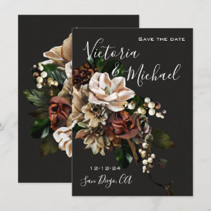 Rembrandt Magnolia Save the Date Wedding Kaart