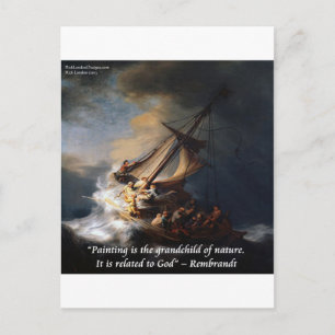 Rembrandt Meer van Galilea & Natuurcitaat Briefkaart