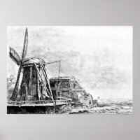 Rembrandt Mill Etching