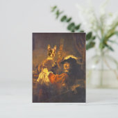 Rembrandt mit Bosti auf dem Schoß Briefkaart (Staand voorkant)