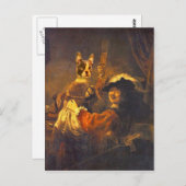 Rembrandt mit Bosti auf dem Schoß Briefkaart (Voorkant / Achterkant)