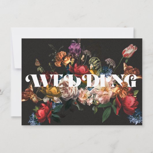 Rembrandt Modern Bloemendonk & Sfeervolle Trouwdag Kaart (Achterkant)