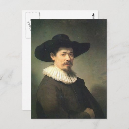 Rembrandt-portret van Herman Doomer Briefkaart (Voorkant / Achterkant)