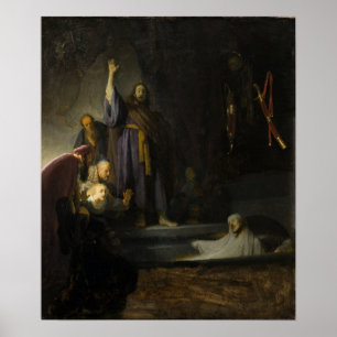 Rembrandt - Raising van Lazarus Poster