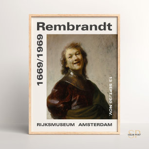 Rembrandt Rembrandt lachen schilderij kunst print