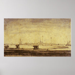 Rembrandt - Schellingwou Gezien vanaf Diemerdijk 1 Poster
