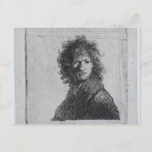 Rembrandt: Self-portret, Frowning Briefkaart