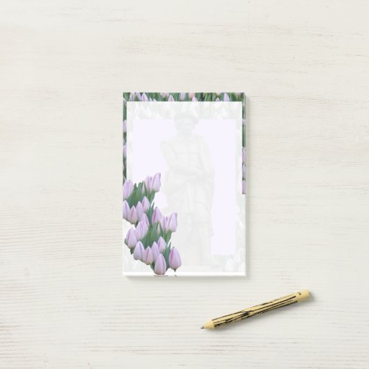 Rembrandt Statue Amsterdam Tulips Post it Notes (Op bureau)