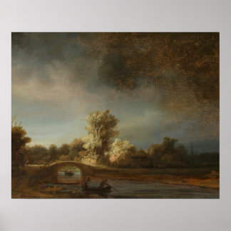 Rembrandt Stone-brug Poster