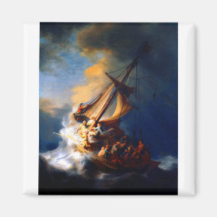 Rembrandt Storm op het Zee van Galilea Magneet