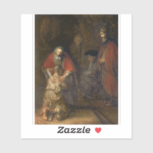 Rembrandt - Terugkeer van de prodigal Son Sticker (Vel)