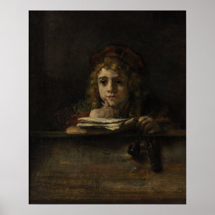 Rembrandt - Titus op zijn bureau Poster