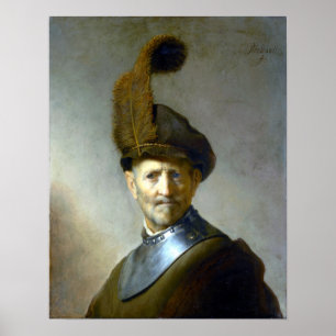 Rembrandt van Rijn Een oud Man in Militair Kostuum Poster
