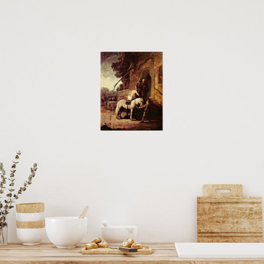 Rembrandt van Rijn - The Good Samaritan Poster (Keuken)