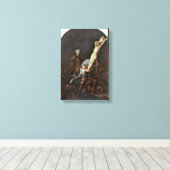 Rembrandt van Rijn - The Raising of the Cross Canvas Afdruk (Insitu (Houten vloer))