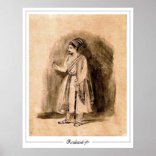 Rembrandt van Rijn Zedign Art Poster #681 (Voorkant)