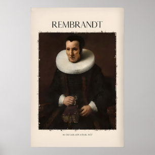 Rembrandt Vieille Dame avec Livre637 Impression de