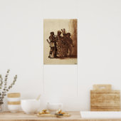 Rembrandt - vier muzikanten met windinstrumenten poster (Keuken)