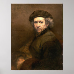 Rembrandt: Zelfportret Beret & Opklapbare pool Poster