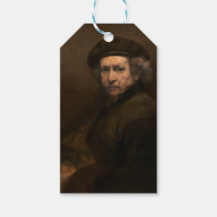 Rembrandt Zelfportret: Nederlandse Gouden Eeuw sch Cadeaulabel
