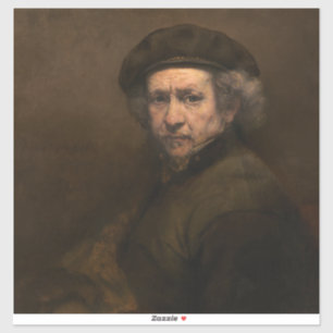Rembrandt Zelfportret: Nederlandse Gouden Eeuw sch Sticker