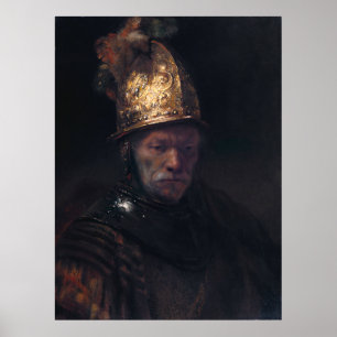 Rembrandt's Man in een gouden helm Poster