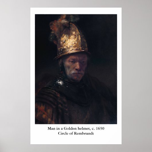 Rembrandt's Man in een gouden helm Poster (Voorkant)
