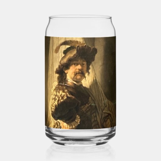 Rembrandts standaardbierblikje blikvorm glas (Voorkant)