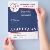 Remedial massage flyer template (Hand)