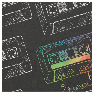 Remélangez le tissu de musique, enregistreur à