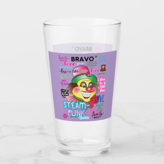 REMEMBER CLOWNS GLAS (Voorkant)