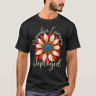 Remember Everyone Deployed - Rode Vrijdag Steun T-shirt