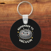 Remember To Vacuum Cute Robot Vacuum Character Sleutelhanger (Voorkant)