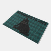 Remember To Wipe Your Paws Cat Deurmat (Schuin)