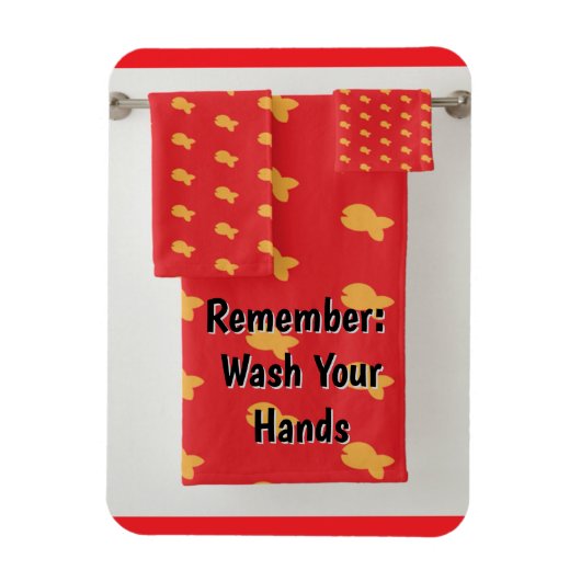 Remember: Wash Your Hands Refrigerator  Magneet (Verticaal)