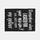 Remember When I Asked Your Onion, Sarcastic Quote  Fleece Deken (Voorkant (Horizontaal))