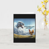 Remember Who You Are Dinosaur Chicken Kaart (Gele Bloem)