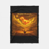 Remember Who You Are Funny Evolution Meme Chicken  Fleece Deken (Voorkant)