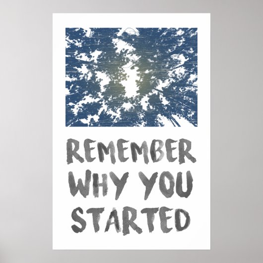 Remember Why Forest Sunlight Motivatational Poster (Voorkant)