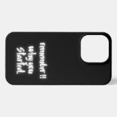 Remember Why You Started Minimal Black Quote  iPhone Hoesje (Achterkant horizontaal)