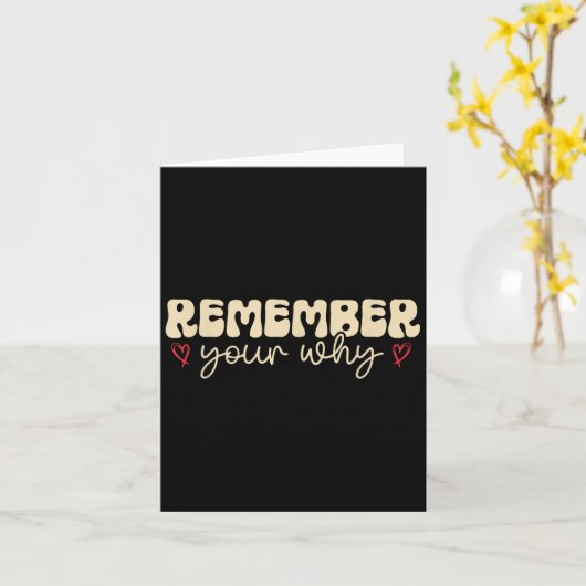Remember Your Why Motivational  Kaart (Gele Bloem)