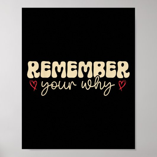 Remember Your Why Motivational Poster (Voorkant)