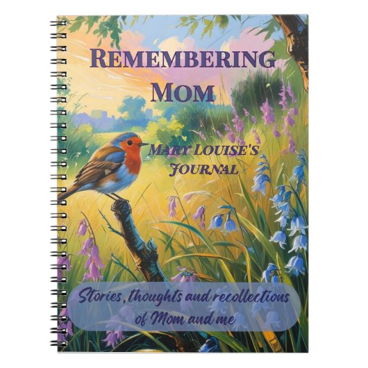 Remembering Mom – Personalized Mom Journal (Devant)