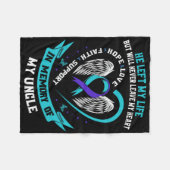 Remembrance In Memory Of My Uncle Suicide Awarenes Fleece Deken (Voorkant (Horizontaal))