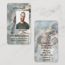 Remembrance Memorial Memory Card Baseball Sport Visitekaartje