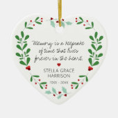 Remembrance Memory Is A Keepsake Greenery Phot Keramisch Ornament (Voorkant)